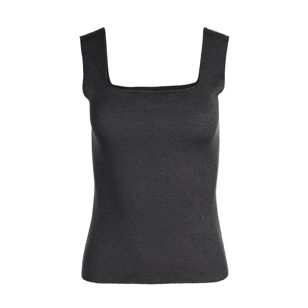 Peruvian Connection 100% Pima Cotton Square Neck Tank Black -size XL